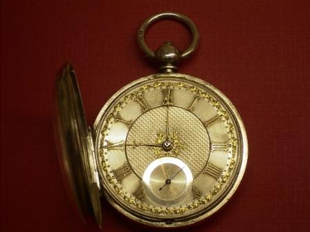 Englische Taschenuhr mit Spitzzahnankerhemmung.